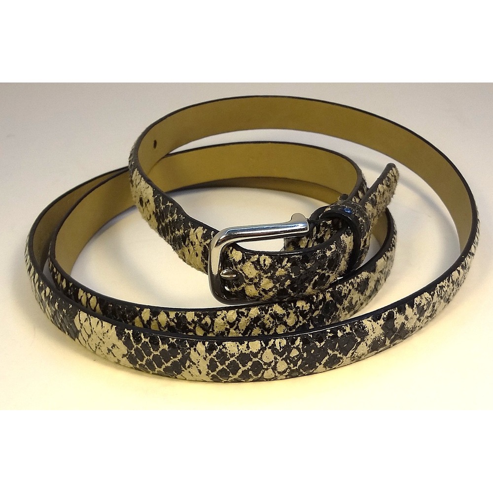 Talbot's Snakeskin Print Leather Belt Women's Belt Fashion Accessory